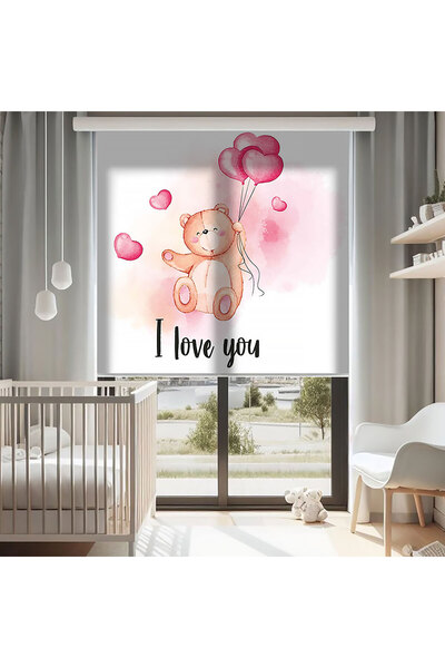 AD Home Κουρτίνα με στάμπα Flying Teddy Bear - Κουρτίνα με στάμπα για τον ήλι...