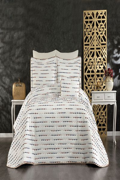eco concept Spruce Embossed Bedspread, Double Bedspread Dowry Double Quilted Bedspread