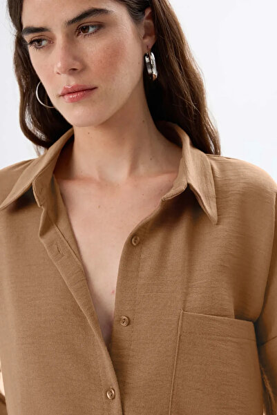 Hiccup Keten Görünümlü Regular Fit Gömlek