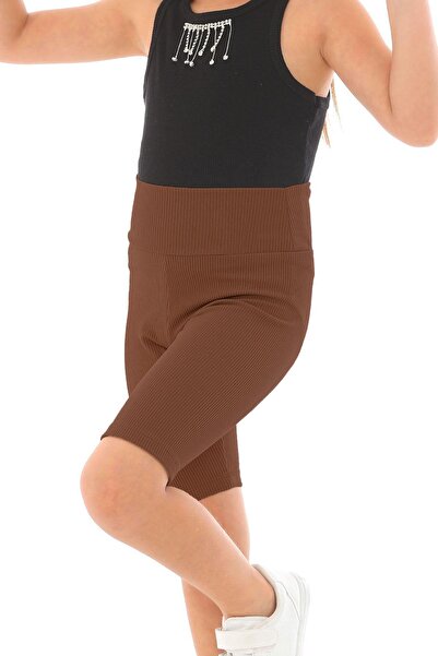 zepkids Κοριτσίστικο καλσόν σε καφέ χρώμα