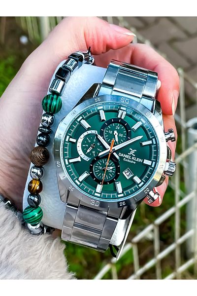 Daniel Klein Original Multifunction All Functions Active Ystainless Steel Men's Watch+ Bracelet Gift