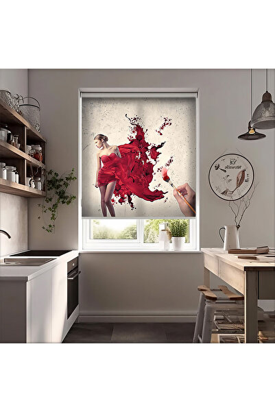 AD Home Κουρτίνα με στάμπα Art Woman - Κουρτίνα με στάμπα για τον ήλιο - Κουρ...