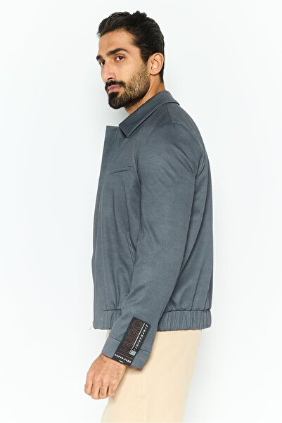 Hugo Boss Men Solid Jacket Shirt, Grey