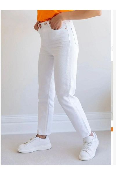 ByCukurovaFrango Timeless Mom Fit - Jean confortabil cu talie înaltă