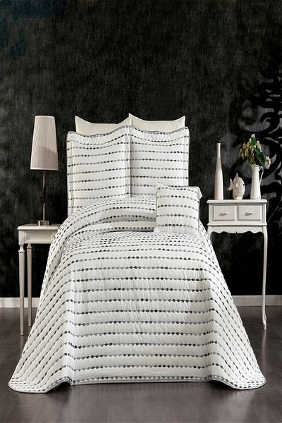 eco concept Spruce Embossed Bedspread, Double Bedspread Dowry Double Quilted Bedspread