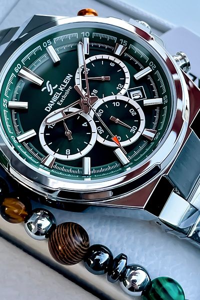 Daniel Klein Original Multifunction All Functions Active Ystainless Steel Men's Watch+ Bracelet Gift