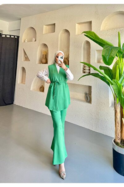 NHMODA Belted Modern 3-Piece Hijab Set