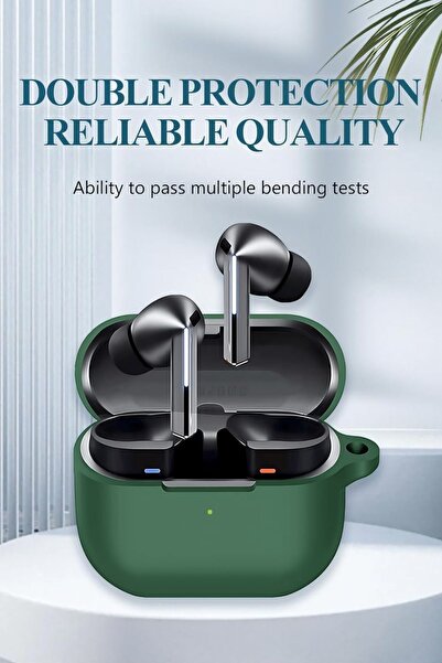 EWEC Samsung Galaxy Buds3, Buds3 Pro, Buds3 FE Uyumlu Silikon Kılıf, Kulaklık İpi, Temizleme Kalemi Seti