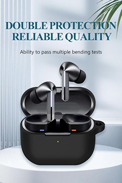 EWEC Samsung Galaxy Buds3, Buds3 Pro, Buds3 FE Uyumlu Silikon Kılıf, Kulaklık İpi, Temizleme Kalemi Seti