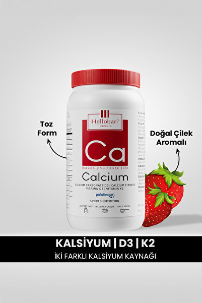 Hellobari Formula Calcium | Kalsiyum Karbonat & Kalsiyum Sitrat | 28 Porsiyon