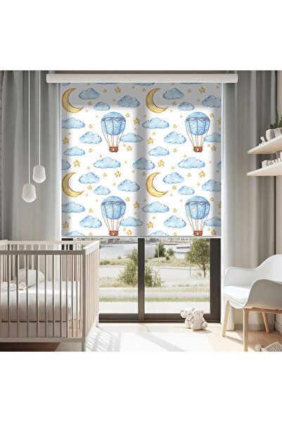 AD Home Κουρτίνα με σχέδιο ουρανού και μπαλονιών - Κουρτίνα σκίασης - Κουρτίν...