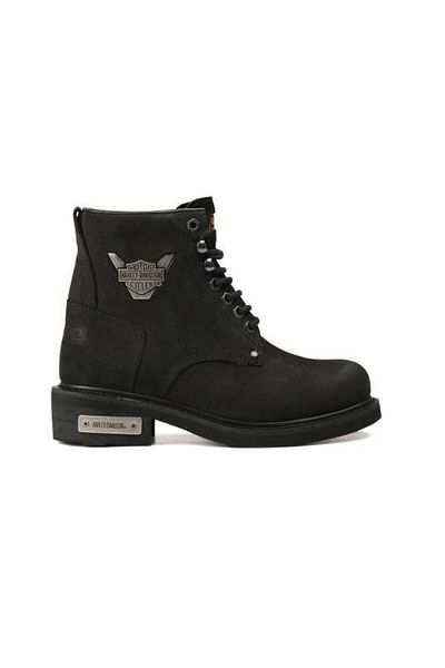 Harley Davidson Gibson Women's Black Nubuck Casual Boots