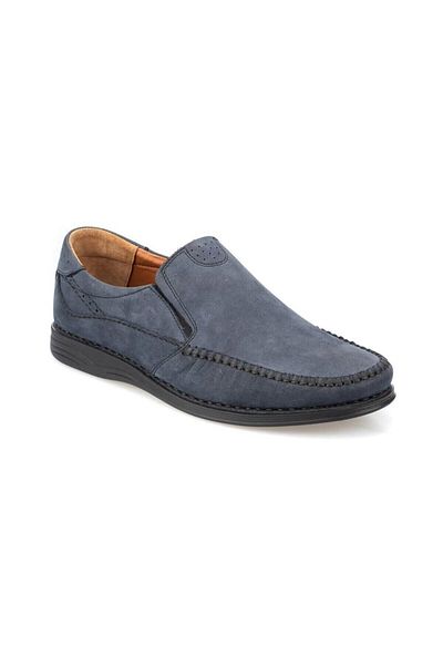 Polaris Men's Genuine Leather Navy Blue Suede Shoes - 91. 105517 nm
