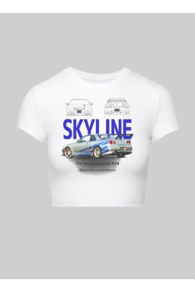 MAYDAY CULTURE Top crop alb cu imprimeu sonic Pinterest Y2K pentru bebeluși d...