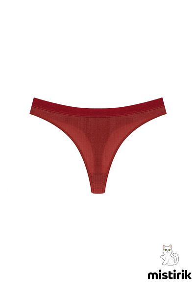 MİSTİRİK Paulo Model Ribbed Thong Slip No Marks Slip Culoare Bordeaux
