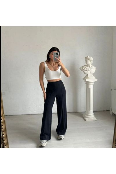 OYS Women's High Waist Recovery Bol Leg Modal Fabric Graspes Training Pants2