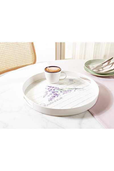 Madame Coco Lavander Yuvarlak Tepsi