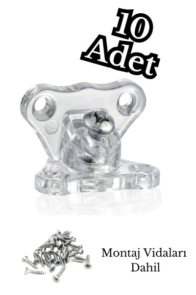 HOBİDABİ Köşe Bağlantı Birleştirme Şeffaf Dereceli 10 Adet Şeffaf Kelebek Çek...