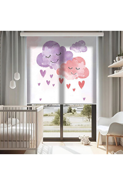 AD Home Bulutlar Baskılı Stor Perde - Baskılı Güneşlik Perdesi - Bebek Odası ...