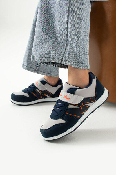 WEBORN Παιδικά Ice Navy Blue Lace-Up Μονό Velcro Καλοκαιρινό Χειμερινό ψεύτικ...