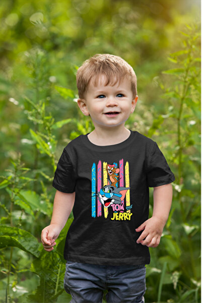 oneagılyazı Tricou supradimensionat pentru copii cu imprimeu Tom și Jerry