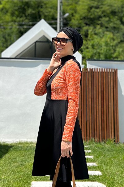 Remsa Mayo Μαγιό Lycra Full Covered Hijab Farah 4426 Μαύρο