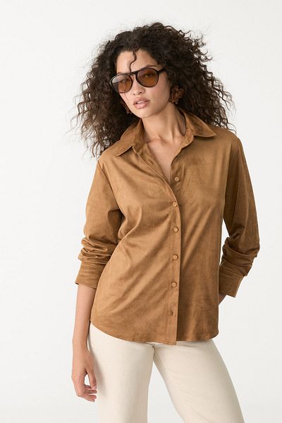 Stradivarius Faux suede shirt