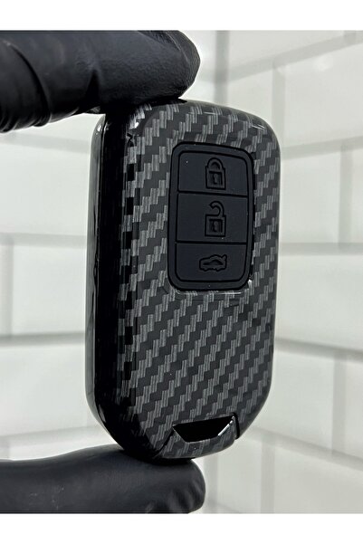 BARKAS ELEKTRONİK غطاء حماية لمفتاح السيارة من الكربون الذكي لسيارة هوندا سيف...