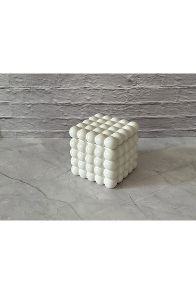 KarinTash Kabarcıklı küp şeklinde çok amaçlı dekoratif kap, Bubble saksı, mum...