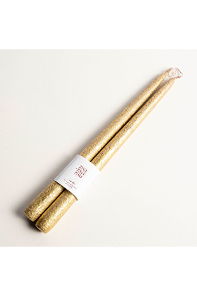 Zsa Zsa Zsu Deurne Parafın Mum 2.2x2.2x30 Cm Gold