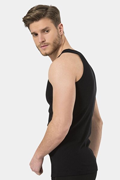 TÜREN Men's 2-Pack Ribbed Undershirt 109/Black