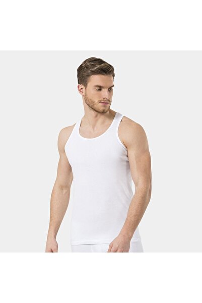 TÜREN Men's Sports Singlet (Pack of 2) 131/White