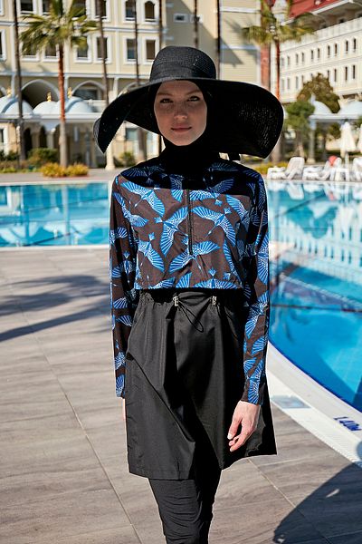 Remsa Mayo Remsa Parachute Covered Fully Covered Hijab Swimsuit R066 Anka