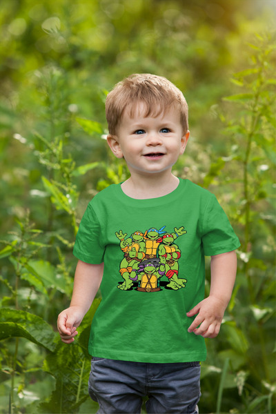 oneagılyazı Tricou supradimensionat pentru copii cu imprimeu Turtle Ninja Tur...