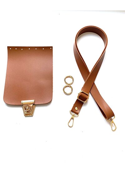 FERİHA HOBİ AKSESUAR غطاء حقيبة جلدي، طقم تعليق وحلقة (غطاء 12*16 سم)