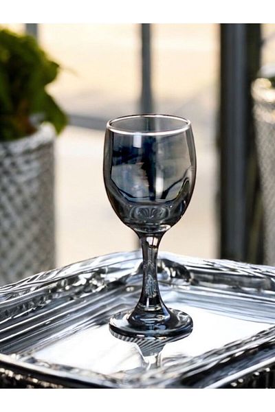 ENYAZA(2024) Set of 12 Luxury Smoked Coffee Glasses and Turkish Delights - 6 Turkish Delights / 6 Glasses