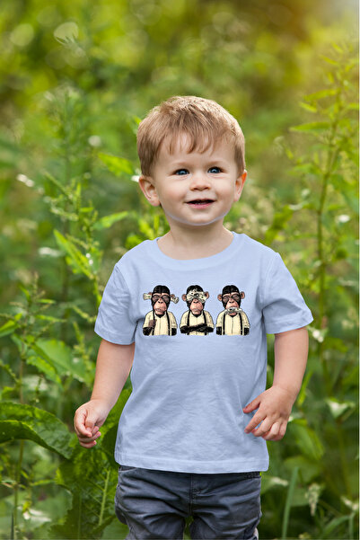 oneagılyazı 3 majmuna Štampano deca Oversize kroj T-shirt
