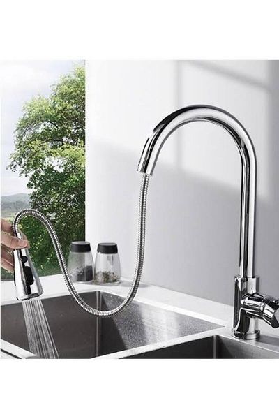FLEKO Chrome Spiral Sink Faucet