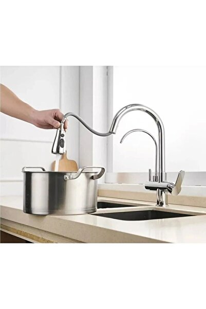 FLEKO Spiral Purified Sink Faucet, Brass Material with Warm Cold Intake