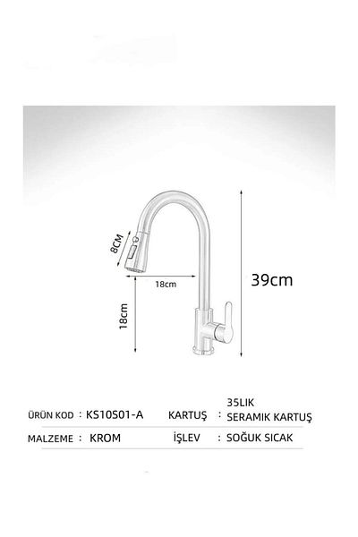 FAUMIX Fleko Spiral Functional Kitchen Sink Faucet with Head