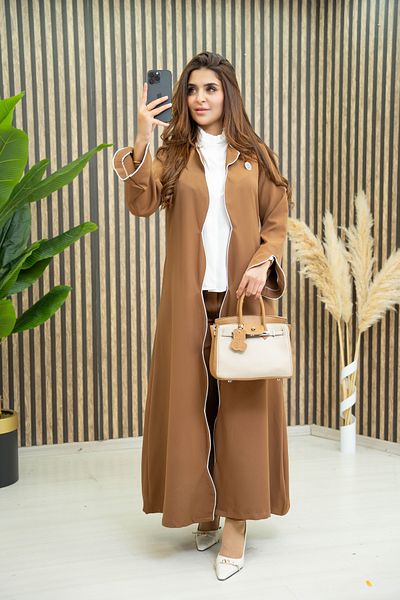 zümrüt moda Long Jacket, Blouse and Trousers, Triple Hijab Suit 1723