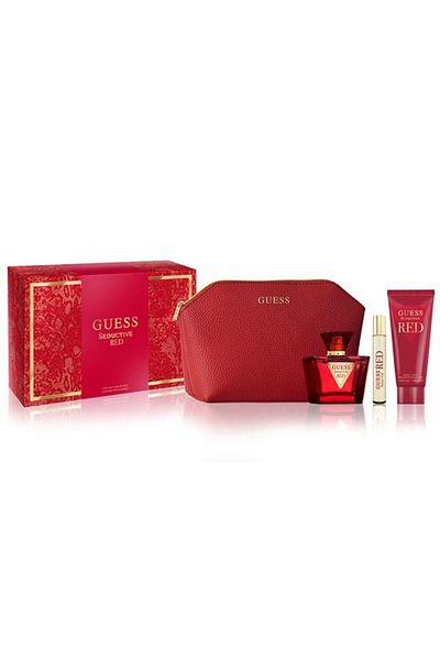 Guess Seductive Red set consists of 75ml bottle + 15ml + 100ml bottle + bag