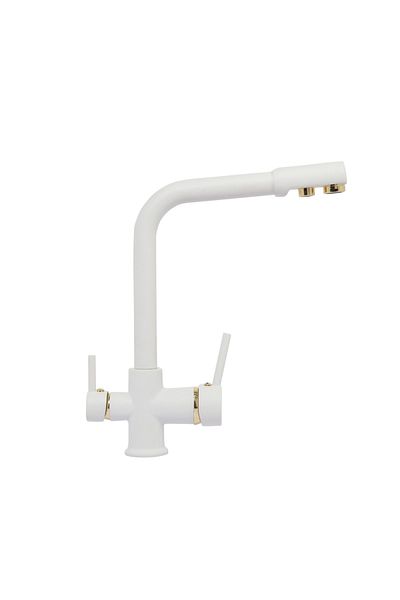 FAUMIX White Gold Hot (Cold and Purification Water Inlet) 3-Way Purified Kitchen Sink Faucet