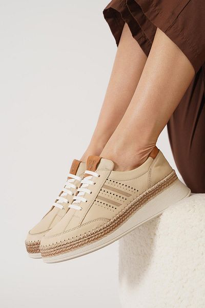 Moda Pie Pantofi de damă din piele naturală cu dungi laterale cu clor, argintii