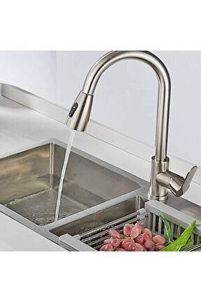 FLEKO BATARYA Inox Spiral Kitchen Sink Faucet - Faucet Included
