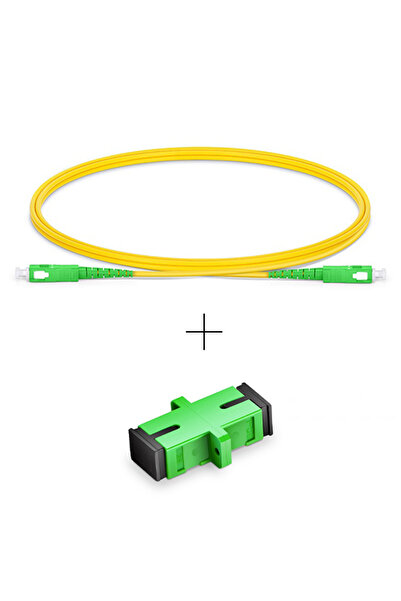 Evlere Kadar Fiber Fiber Internet Kablo Uzatma Paketi 10 Metre (Sc-Apc Sc-Apc Patchcord ve Konnektör)