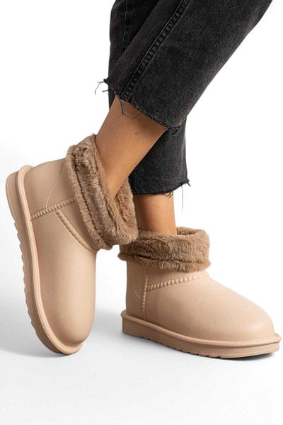MİYA Winter Spring Women's Rain Snow Boots - Waterproof, Furry Soft Comfort Sole