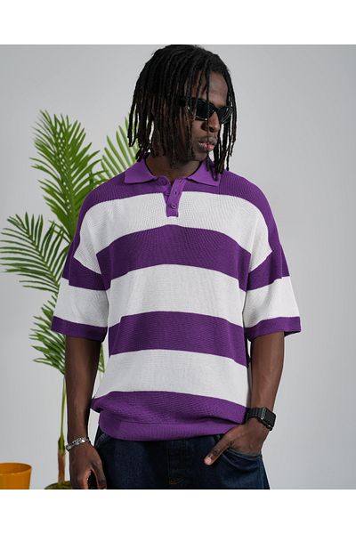 elkumoda Πλεκτό μπλουζάκι Polo Neck Breathable Oversize - Αδιάβροχο και κομψό φαρδύ μπλουζάκι