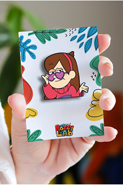 Rozzy Lab Gravity Falls Mabel Gözlük Pin - Rozet - Ahşap - Broş - Yaka Çanta ...