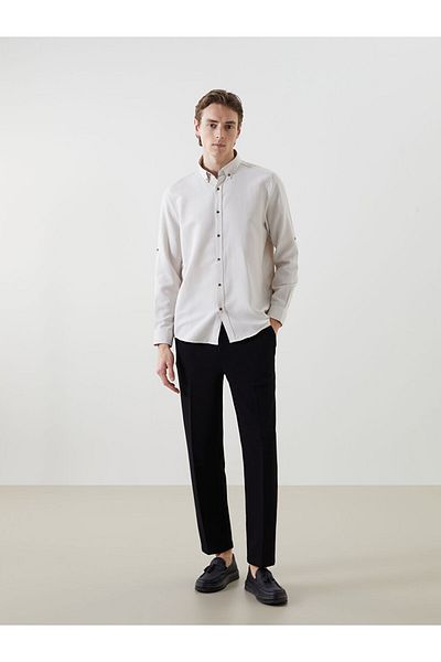 LC Waikiki Cămașă Dobby pentru bărbați, cu mânecă lungă, slim fit